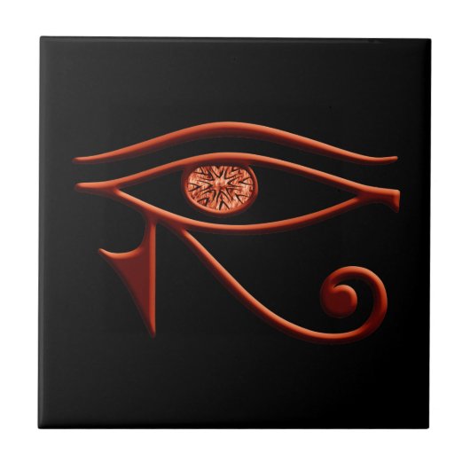 Fiery Eye of Horus Tile Fliese (Vorderseite)