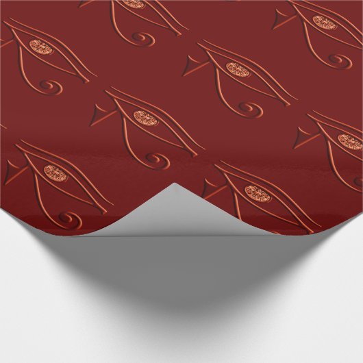 Fiery Eye of Horus Wrapping Paper Geschenkpapier (Ecke)
