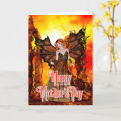 Fiery Fantasy Fee - Muttertagskarte Karte (Gelbe Blume)