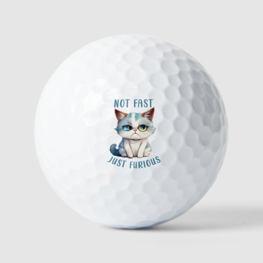 Fiery Feline Spirit - Sassy Angry Cat Design Golfball (Vorderseite)