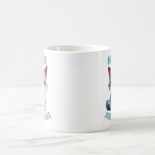 Fiery Feline Spirit - Sassy Angry Cat Design Kaffeetasse (Mittel)