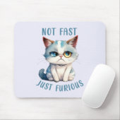 Fiery Feline Spirit - Sassy Angry Cat Design Mousepad (Mit Mouse)