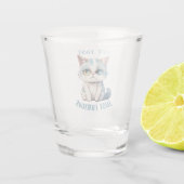 Fiery Feline Spirit - Sassy Angry Cat Design Schnapsglas (Rückseite)