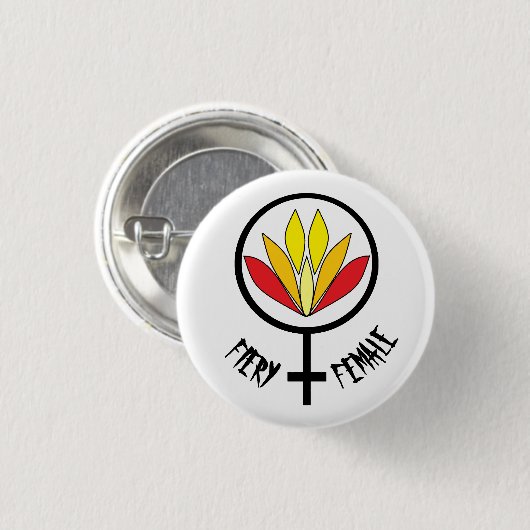 Fiery Female Button (Vorne & Hinten)