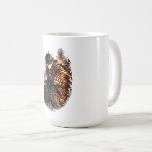 Fiery Fist Hero Kaffeetasse (VorderseiteRechts)