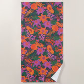 Fiery Floral Strandtuch (Vorderseite)