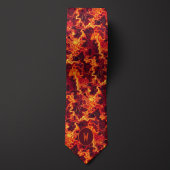 Fiery Fluorescent Lava Abstrakt Krawatte