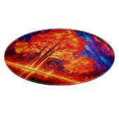 Fiery Forest Ablaze in lebhaften Farben Schneidebrett (Ecke)