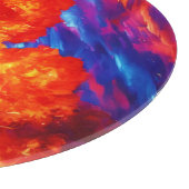 Fiery Forest Ablaze in lebhaften Farben Schneidebrett (Ecke)