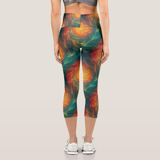 fiery fractal capri leggings (Rückseite)