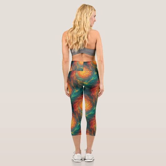 fiery fractal capri leggings (Rückseite)
