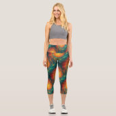 fiery fractal capri leggings (Vorderseite)
