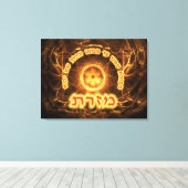 Fiery Fractal Mizrach Leinwanddruck (Insitu (Holzboden))