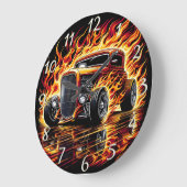 Fiery Frisierte Auto Automotive Große Wanduhr (Winkel)