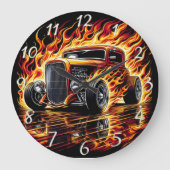 Fiery Frisierte Auto Automotive Große Wanduhr (Vorderseite)