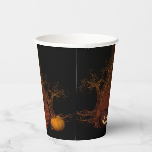 Fiery Full Moon Halloween Pappbecher (Rechts)