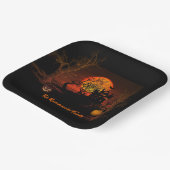 Fiery Full Moon Halloween Pappteller (Gewinkelt)