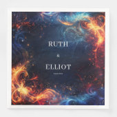 Fiery Galaxy Wedding Napkins Serviette (Vorderseite)