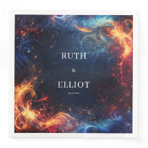 Fiery Galaxy Wedding Napkins