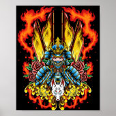 Fiery Geisha Samurai Poster (Vorne)
