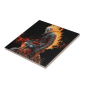 Fiery Ghost Rider - Ein Thrill dynamischer Energie Fliese (Seite)