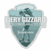 Fiery Gizzard (arrowhead T) Aufkleber (Vorderseite)