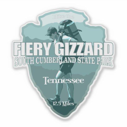 Fiery Gizzard (arrowhead T) Aufkleber (Vorderseite)