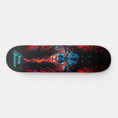Fiery Glows Tiger Blue & Red Cool Style Skateboard (Horizontal)