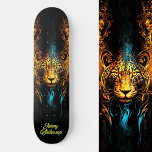 Fiery Glows Tiger Blue & Yellow Cool Style Skateboard<br><div class="desc">Mit unserem Coolen Skateboard "Fiery Glows Tiger Blue & Yellow" im Rampenlicht tauchen Sie ein in das Rampenlicht,  wo sich erbitterte Eleganz und elektrisierendes Design treffen. Personalisieren Sie das Deck mit Ihrem eigenen Text und ließ Sie Ihre Fahrt hell leuchten. Das sind weitere 100% Schnürhammer Designs.</div>