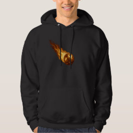 Fiery Golden Flames - Pickleball Player Life Black Hoodie