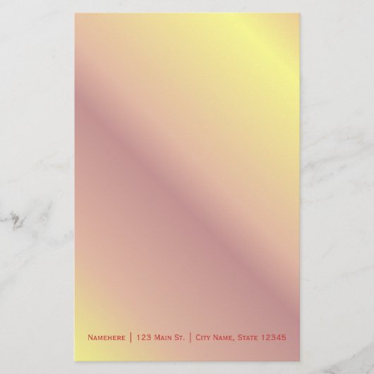 Fiery Gradient Stationery Briefpapier (Vorderseite)