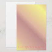 Fiery Gradient Stationery Briefpapier (Vorne/Hinten)