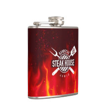 Fiery GRILLEN Flask — Custom Steak House Style