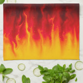 Fiery GRILLEN Kitchen Flames — Custom Steak House Geschirrtuch (Gefaltet)