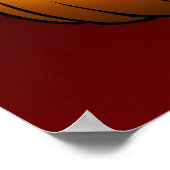 Fiery Halloween Pumpkin Poster (Ecke)