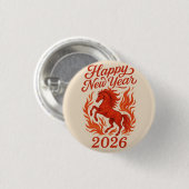 Fiery Horse 2026 Button (Vorne & Hinten)