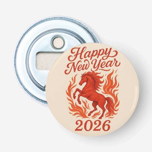 Fiery Horse 2026 Flaschenöffner (Vorderseite)