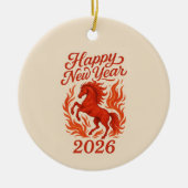 Fiery Horse 2026 Keramik Ornament (Vorne)