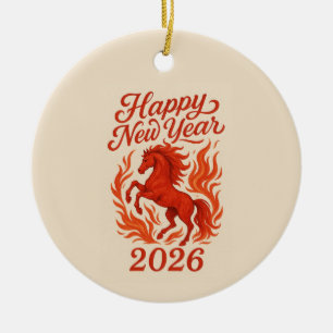 Fiery Horse 2026 Keramik Ornament