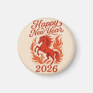 Fiery Horse 2026 Magnet