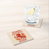 Fiery Horse 2026 Rechteckiger Pappuntersetzer (Vor Ort)