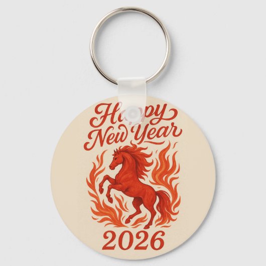 Fiery Horse 2026 Schlüsselanhänger (Vorderseite)
