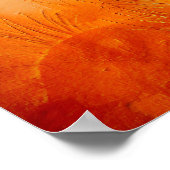 Fiery Horse Leaps, Orange Gold, Artistic Grunge  Poster (Ecke)