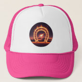 Fiery Horseshoe Hat 🔥 🐎 Truckerkappe (Vorderseite)