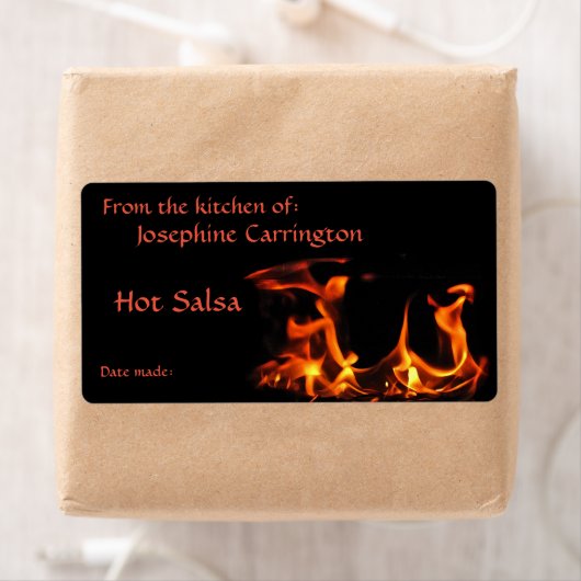 Fiery Hot Salsa Canning Labels (Insitu)