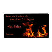 Fiery Hot Salsa Canning Labels (Vorne)