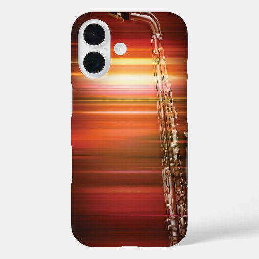 Fiery Jazz Saxophone Case-Mate iPhone Hülle (Rückseite)