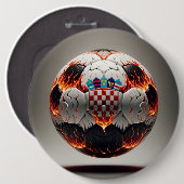 Fiery Kroan Soccer Ball Button (Vorne & Hinten)