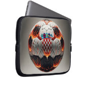 Fiery Kroan Soccer Ball Laptopschutzhülle (Vorne Rechts)