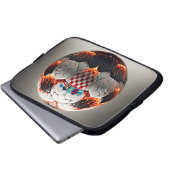 Fiery Kroan Soccer Ball Laptopschutzhülle (Vorne Knopf)